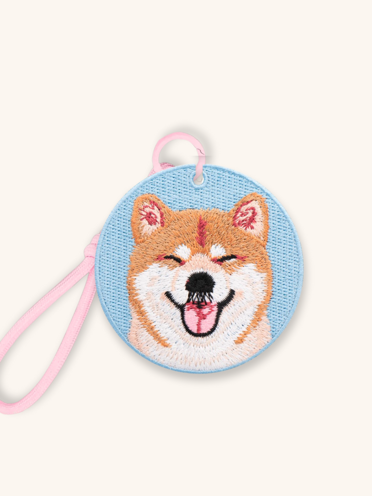 Shiba Sunshine Embroidered Charm